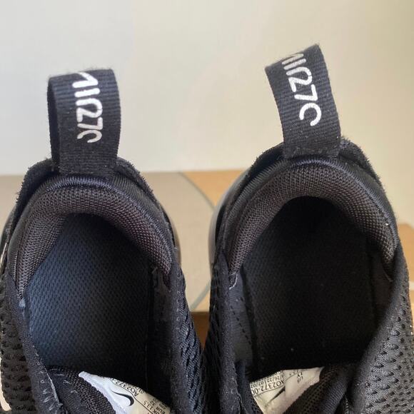 Nike Air Max 270 Black/White Kids Sneakers- SZ 1 Y - Picture 7 of 13